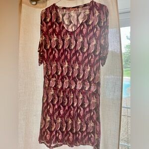 Juicy Couture Abstract Butterfly Sheath Dress S